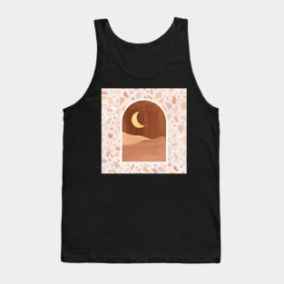 Boho moonlight in terrazzo arch Tank Top